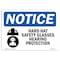 Signmission OSHA Sign, Hard Hat Glasses Hearing With Symbol, 14in X 10in Rigid Plastic, 14" W, 10" H, Landscape OS-NS-P-1014-L-13254 - alternate 1